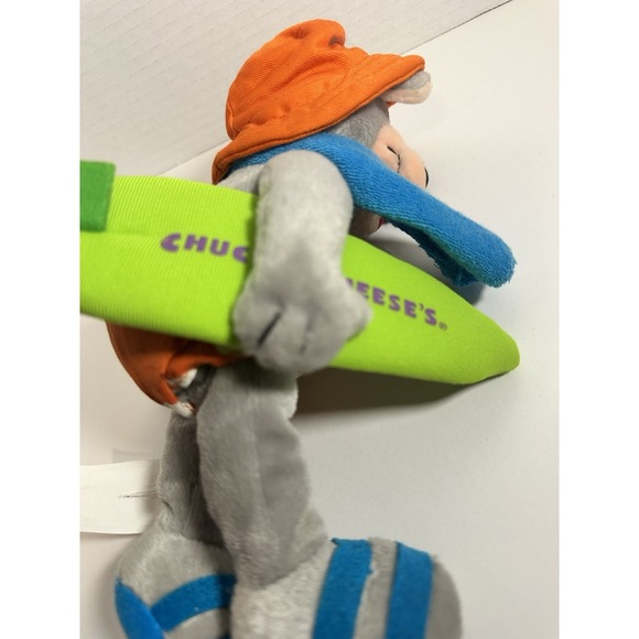 Vintage Chuck E Cheese 2002 Limited Edition Surfer Chuck E 11" Plush Mouse Doll - Picture 7 of 9